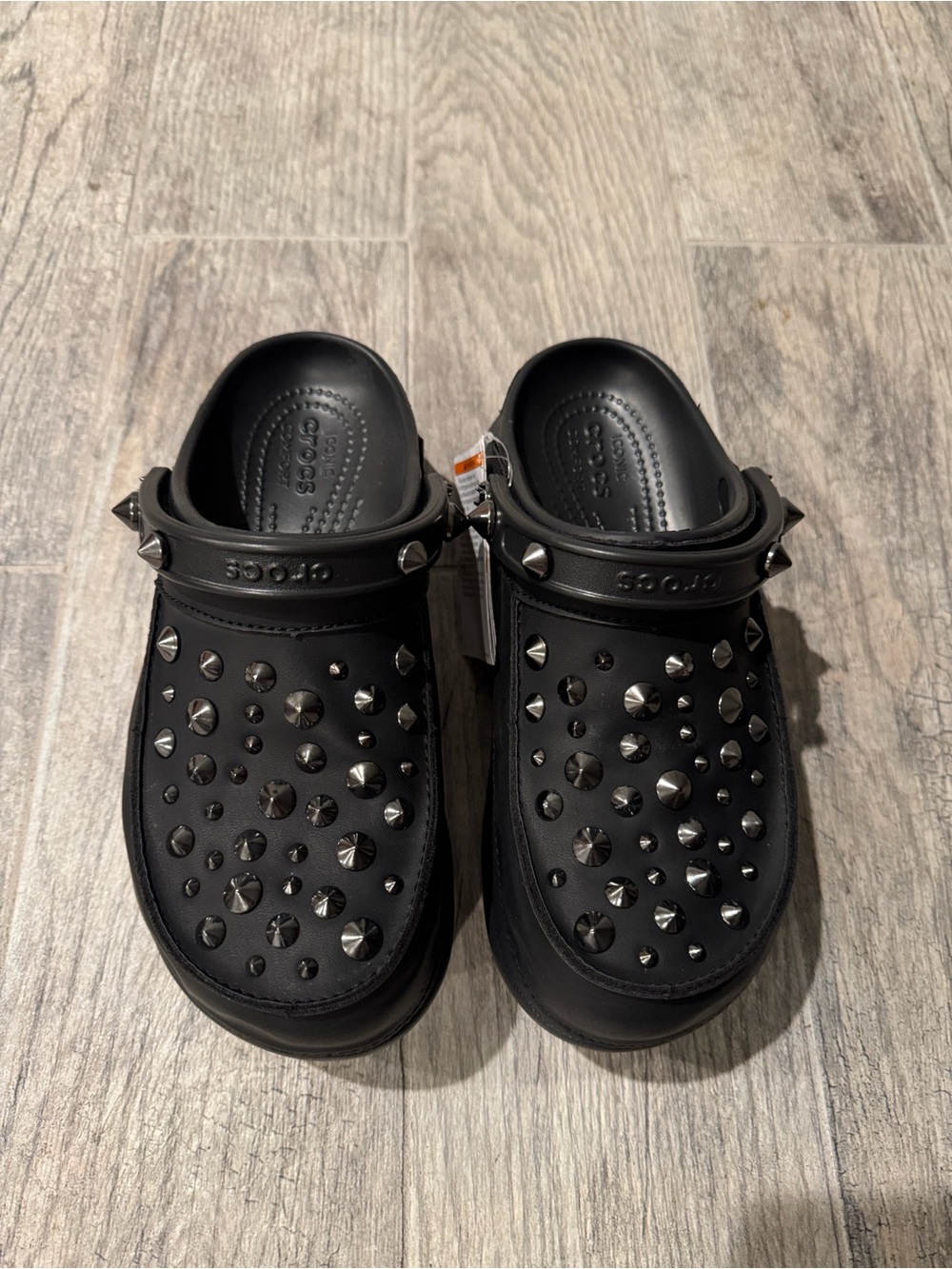 CROCS Black Studded Classic Clog